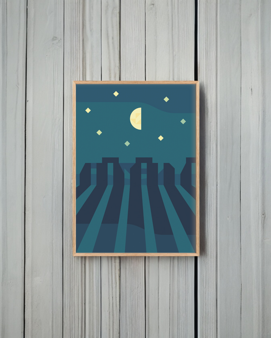 Stonehenge, Places to Go A4 Print