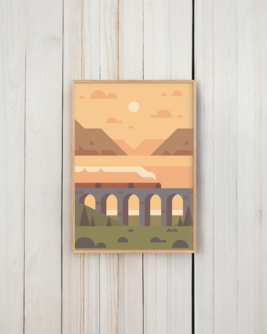 Glenfinnan Viaduct, Places to Go A4 Print