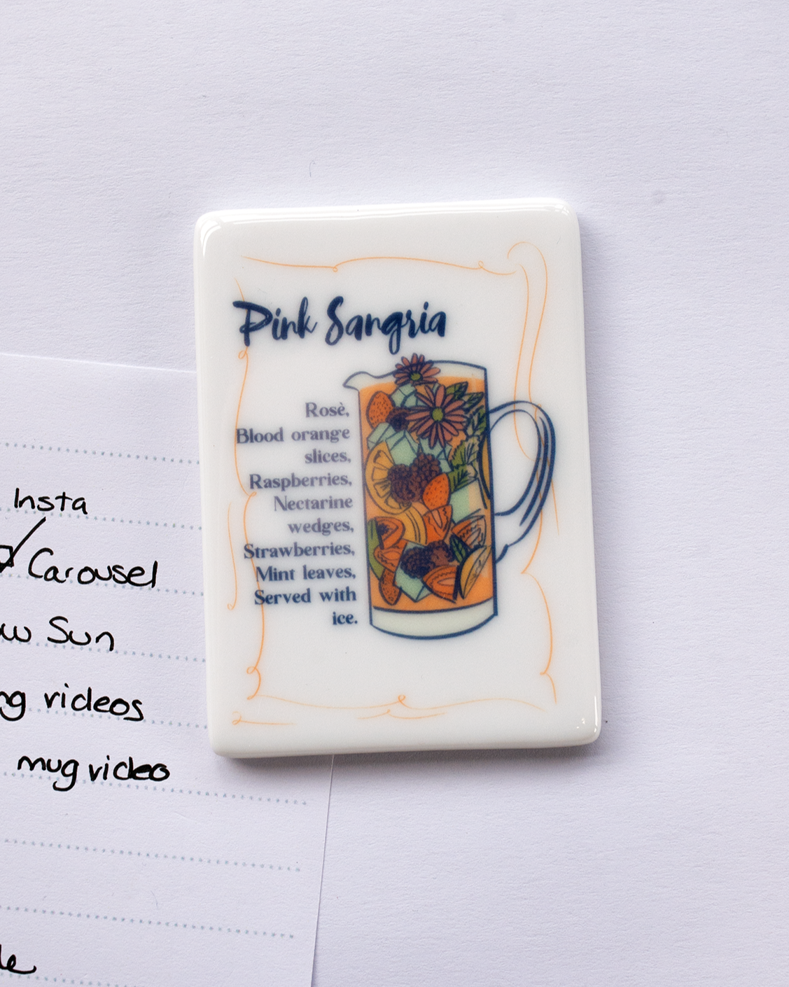 Pink Sangria Fridge Magnet