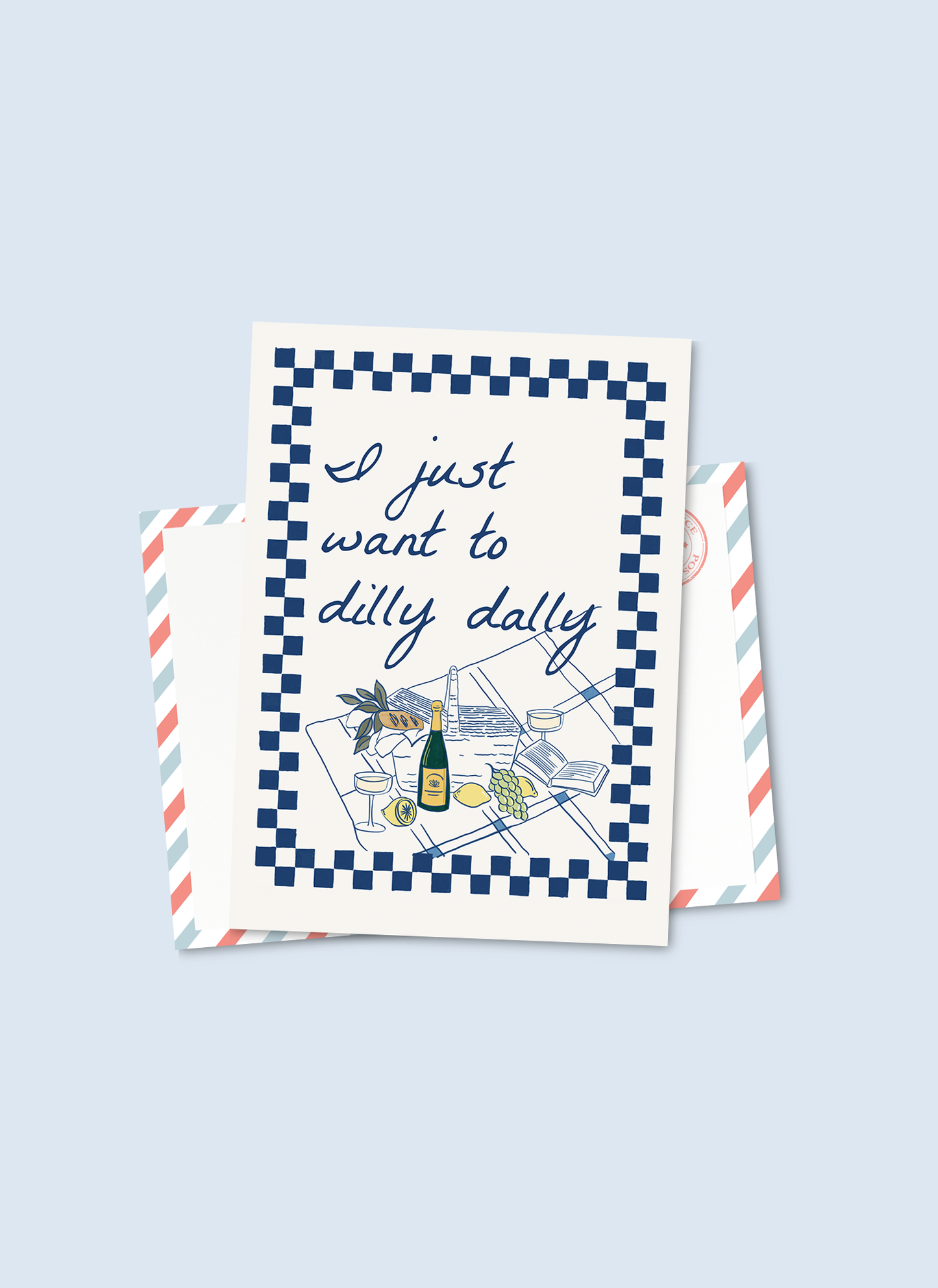 I just want to dilly dally Postcard