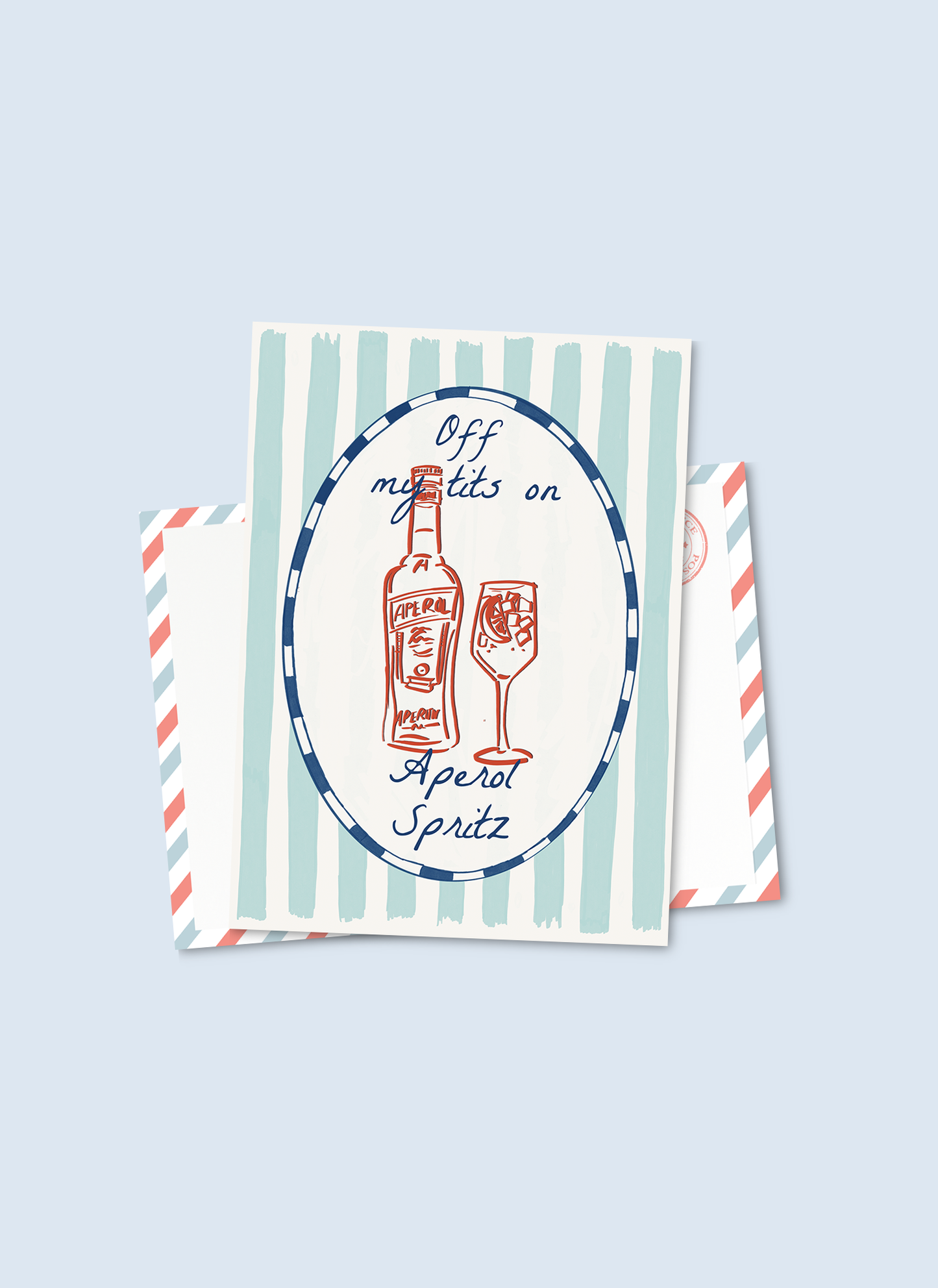 Off my tits on Aperol Spritz Postcard