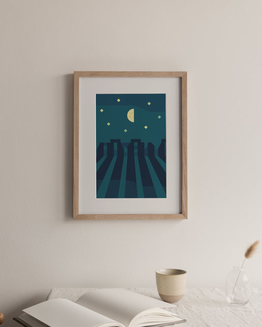 Stonehenge, Places to Go A4 Print