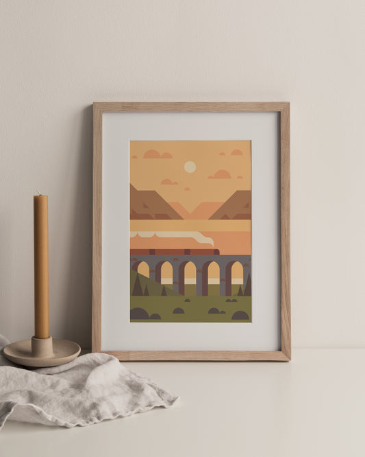 Glenfinnan Viaduct, Places to Go A4 Print