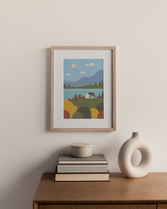 The Lakes, Places to Go A4 Print