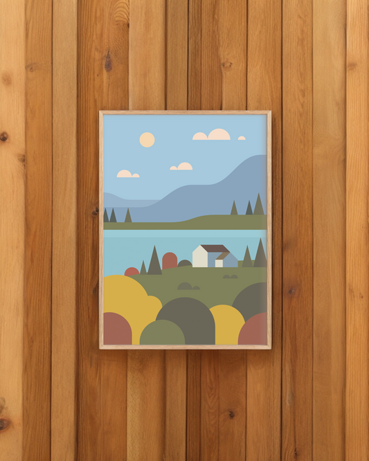 The Lakes, Places to Go A4 Print