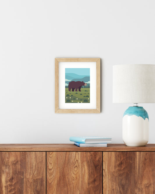 Bear, Places to Go A4 Print
