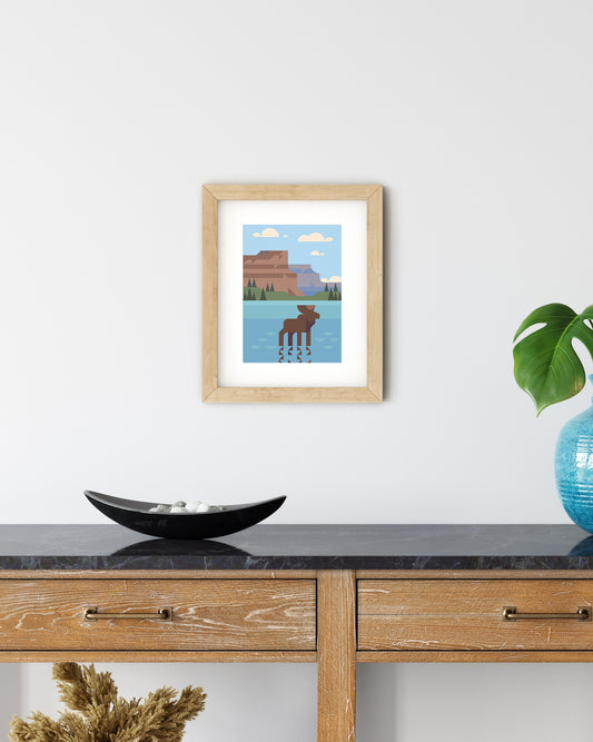 Moose, Places to Go A4 Print