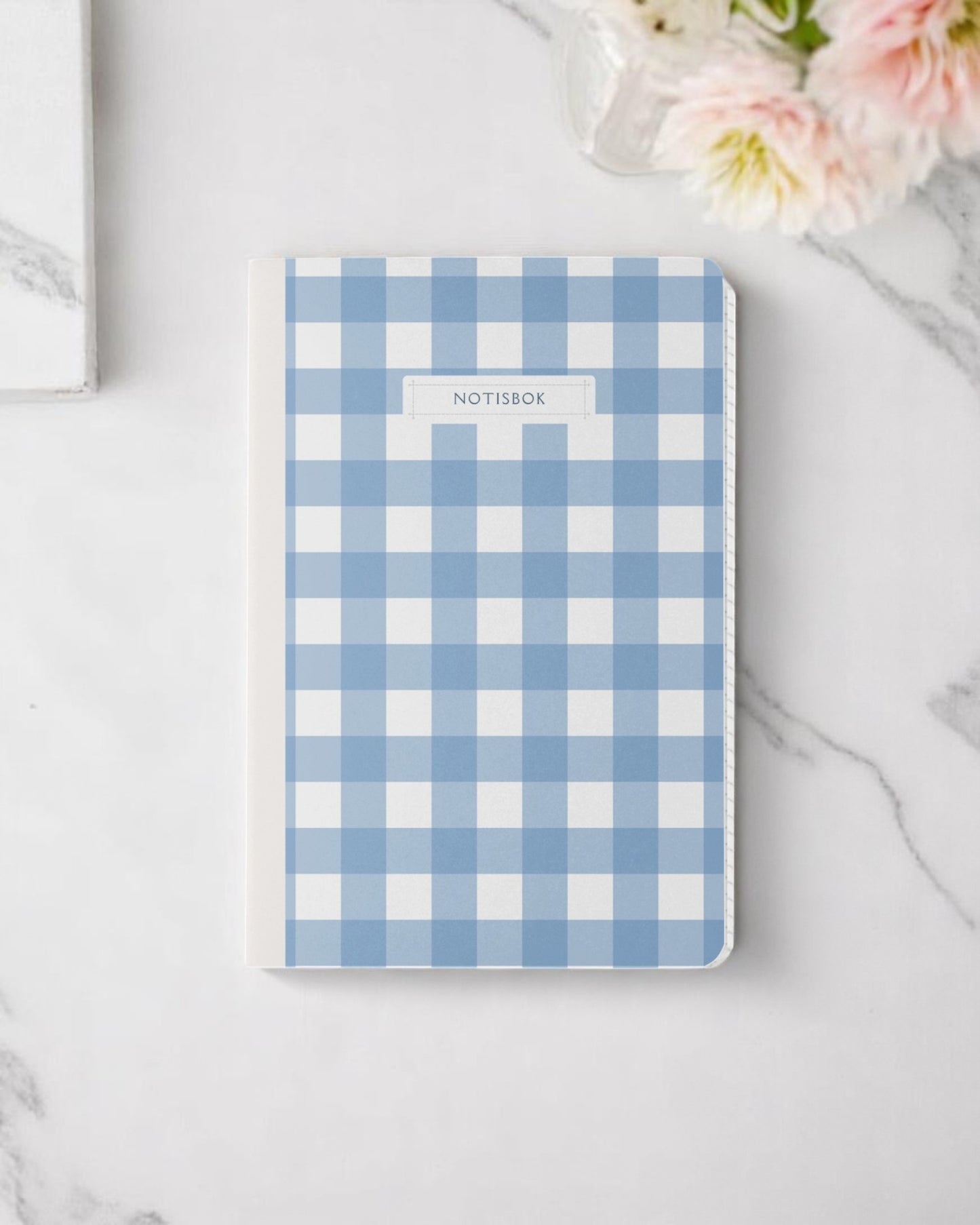 Blue Gingham Exercise Pad - Large