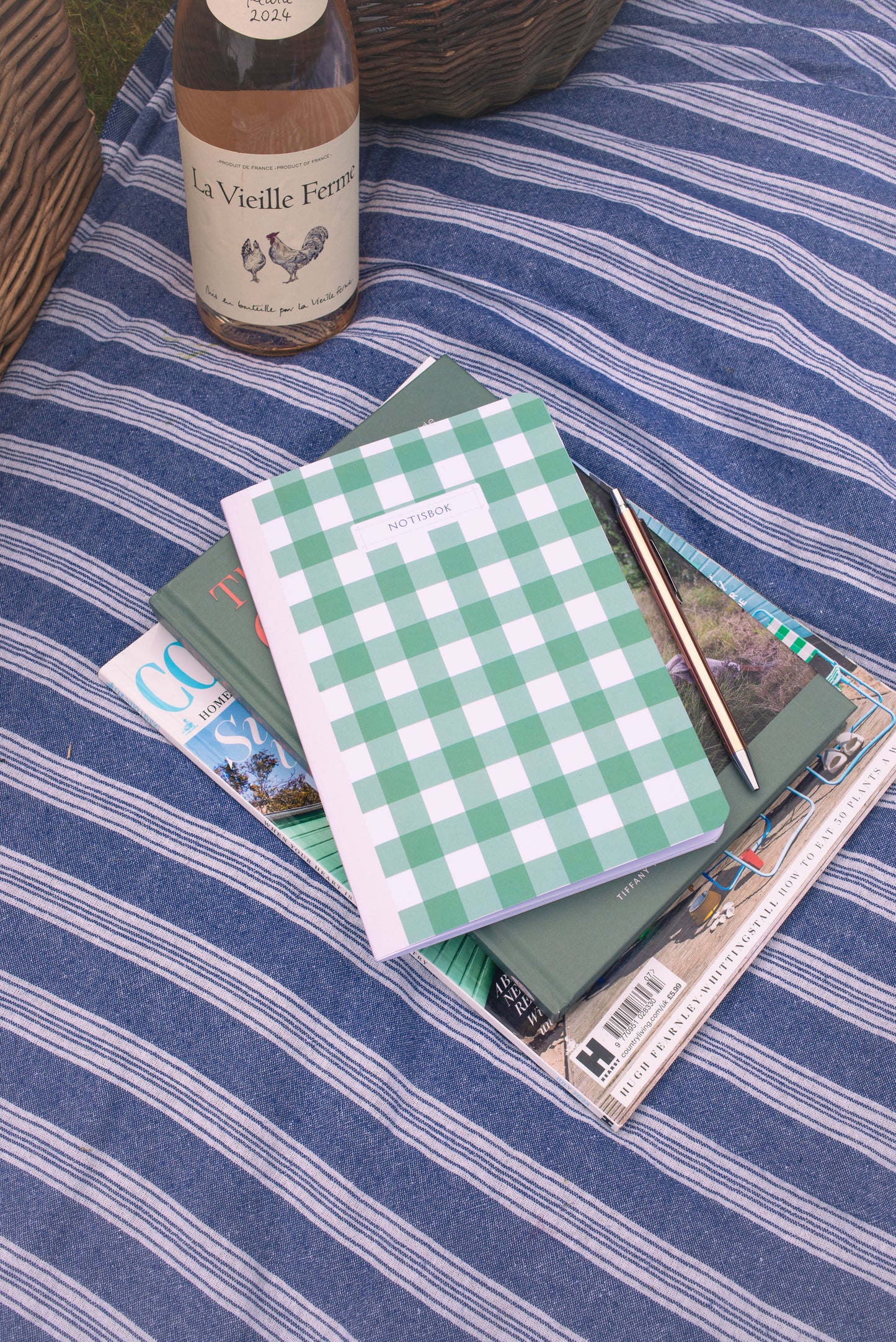 Green Gingham Exercise Pad - Mid SECONDS ITEM
