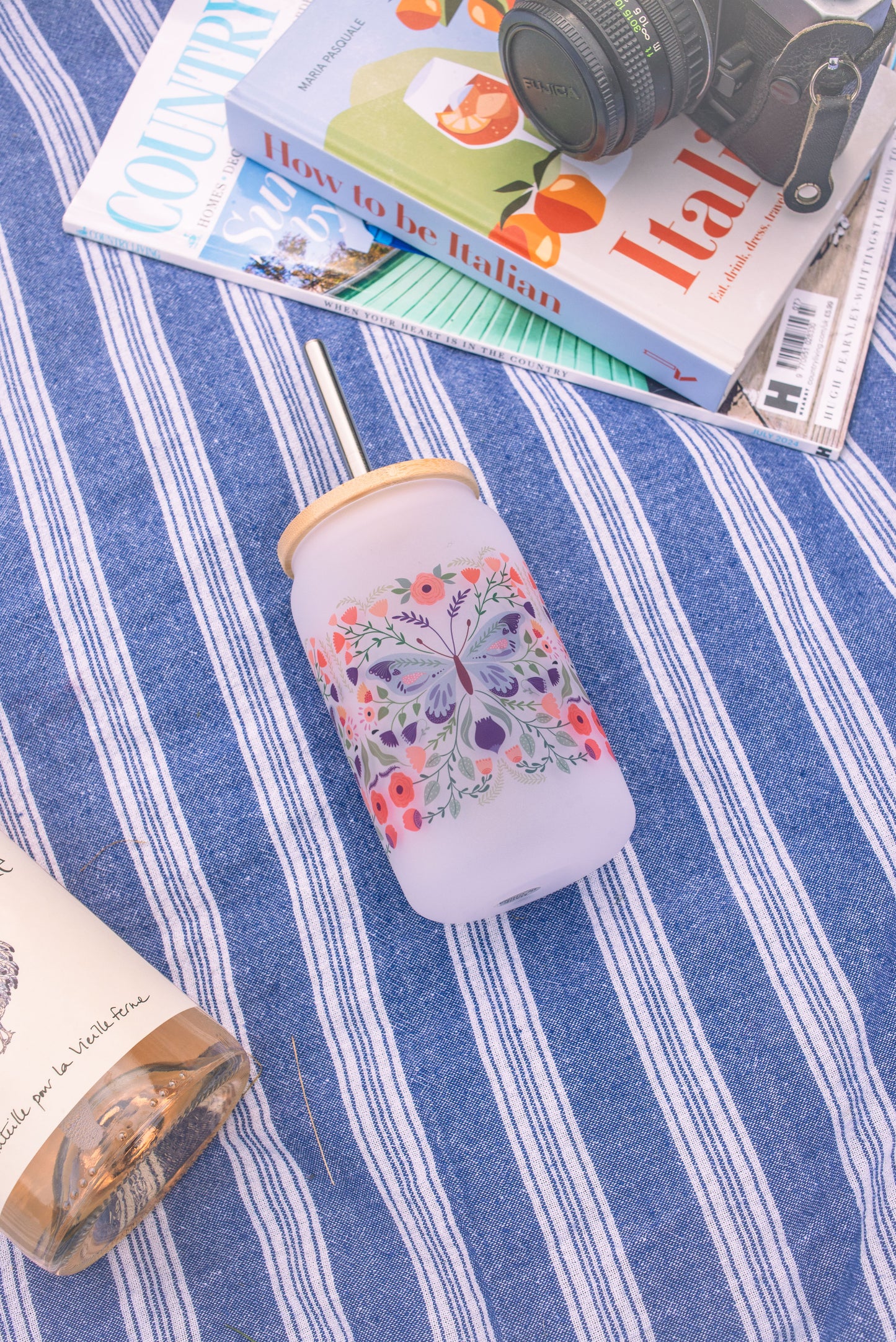 Wild and Whimsy Frosted Glass Tumbler