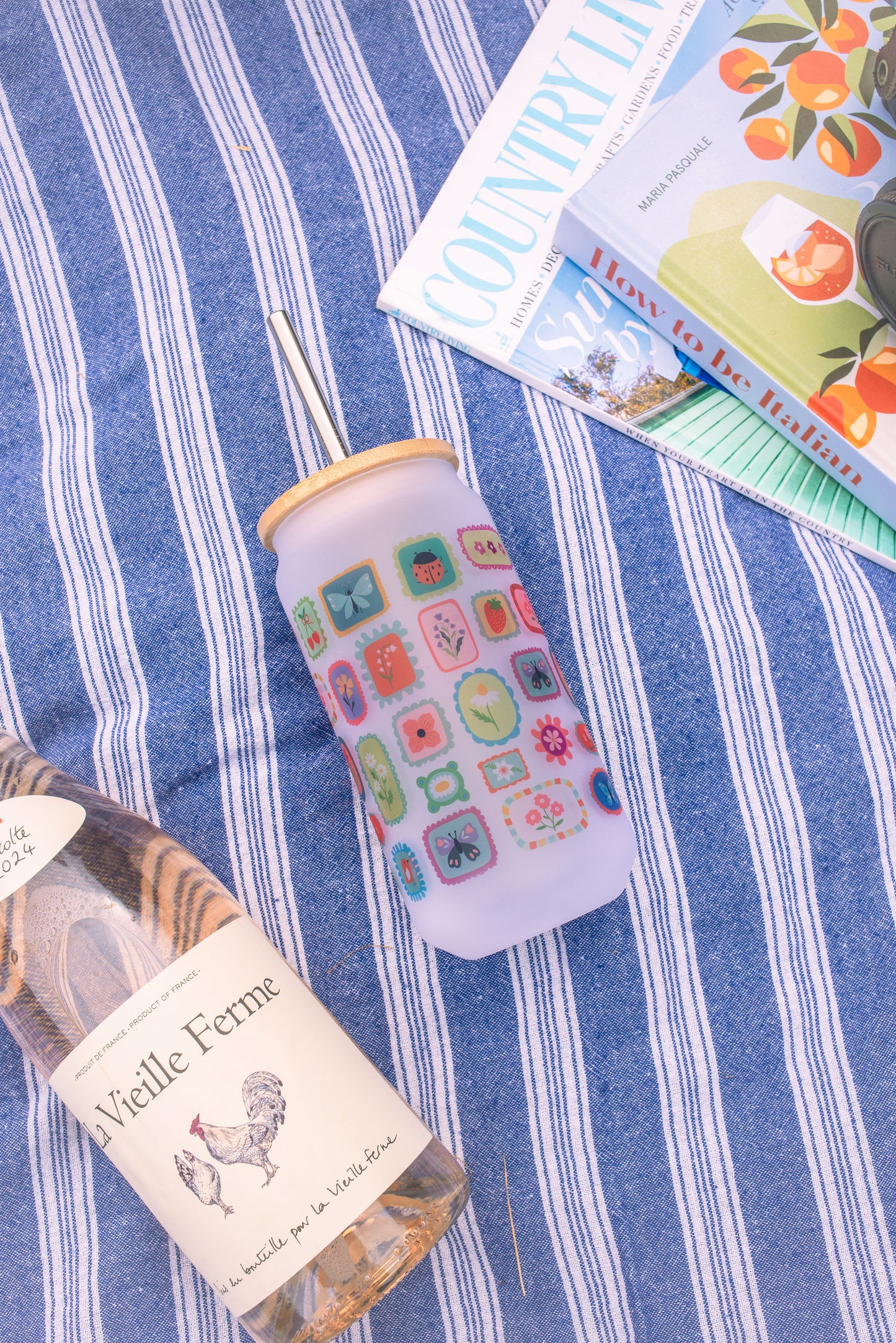 Wild and Whimsy Frosted Glass Tumbler