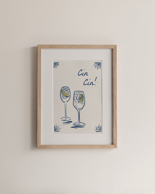 Cin Cin, A4 Print