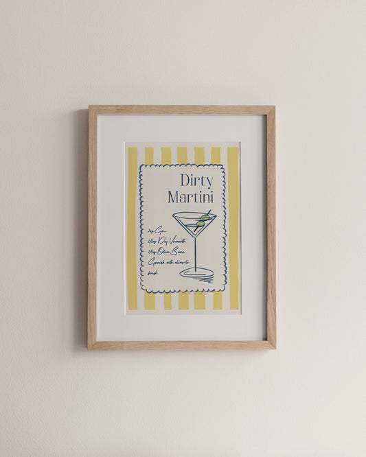 Dirty Martini, A4 Print