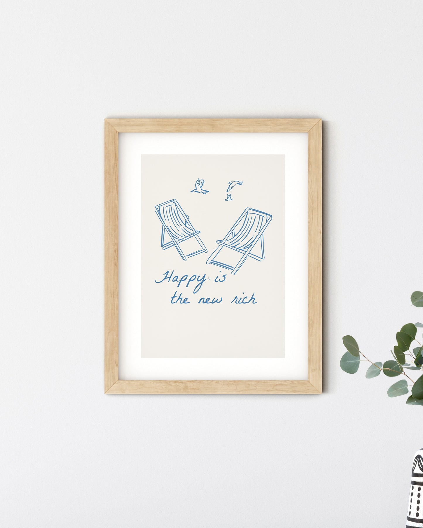Happy is the new rich, A4 Print