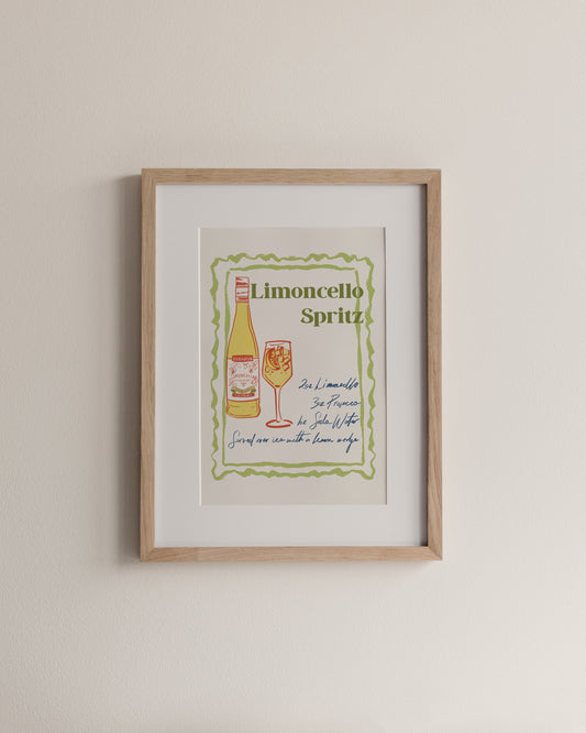 Limoncello spritz, A4 Print