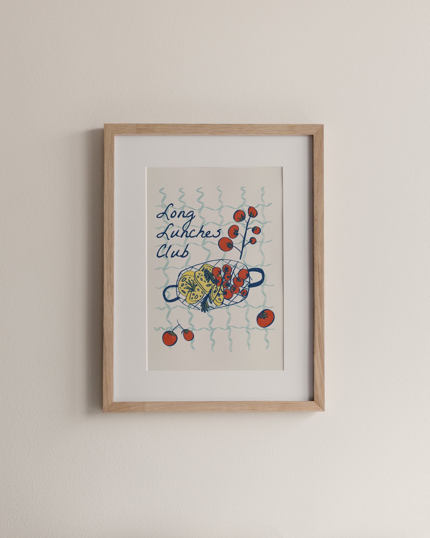 Long lunches club, A4 Print