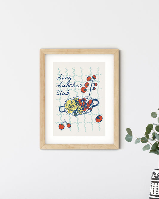 Long lunches club, A4 Print