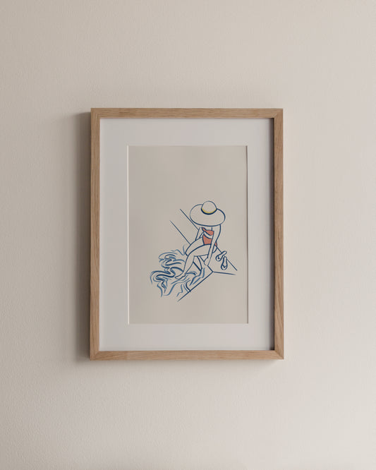 Summer by the pool, A4 Print