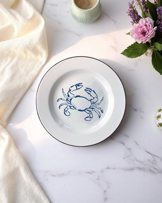 Crabby, enamel plate
