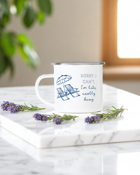 Sorry I Can't. I'm Like Really Busy Camping Mug