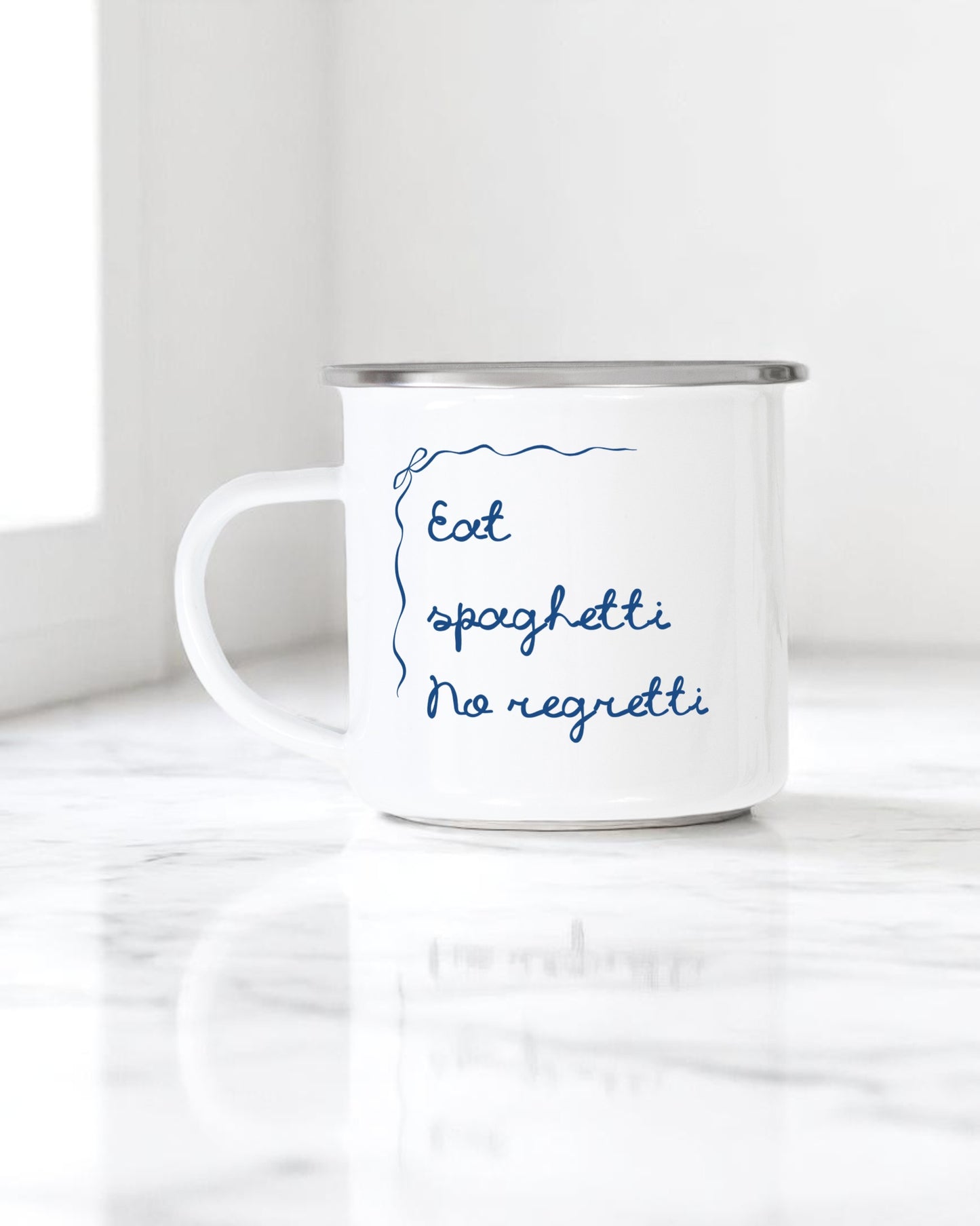 Eat Spaghetti No Regretti Camping Mug
