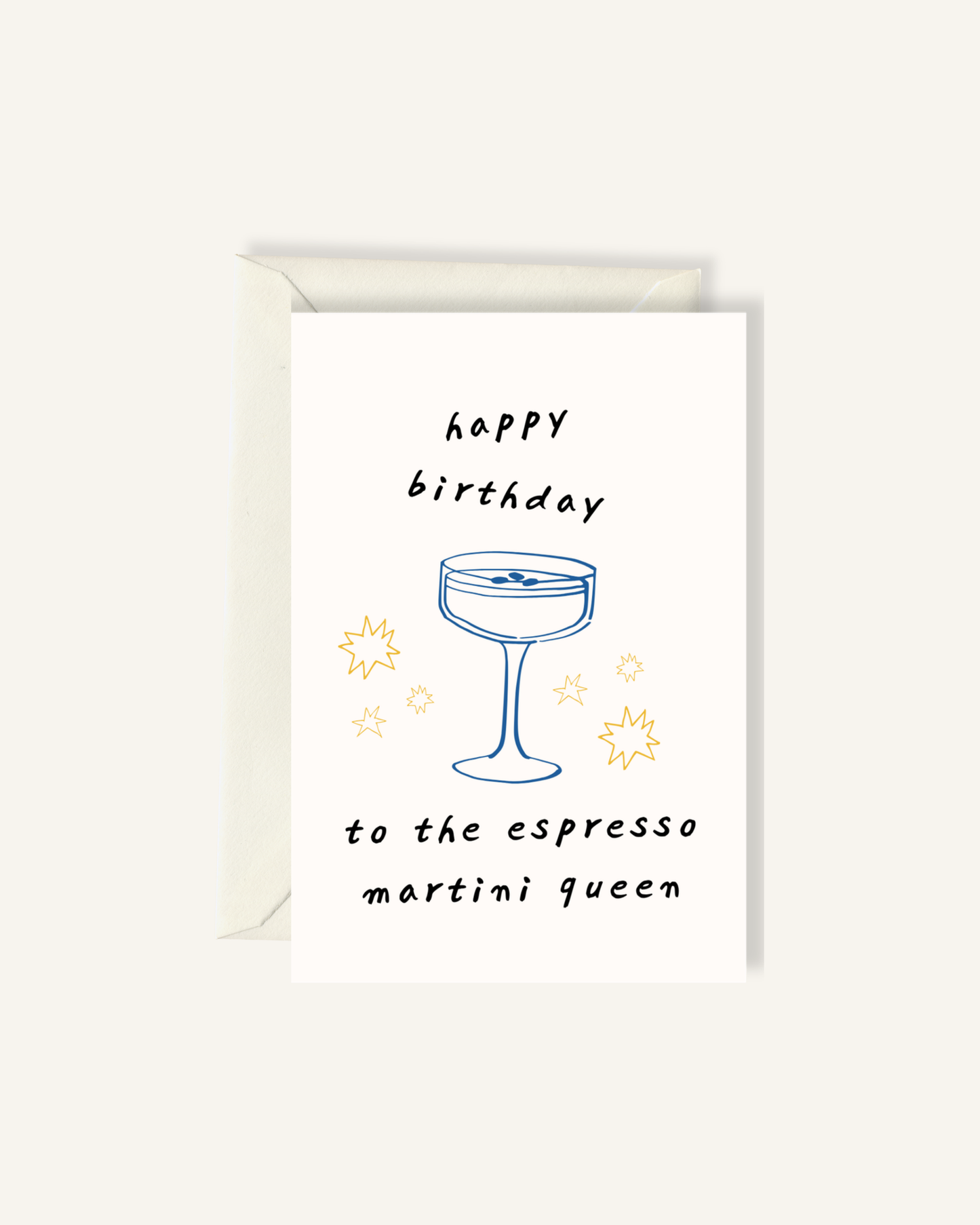 Happy Birthday to the Espresso Martini Queen - Card