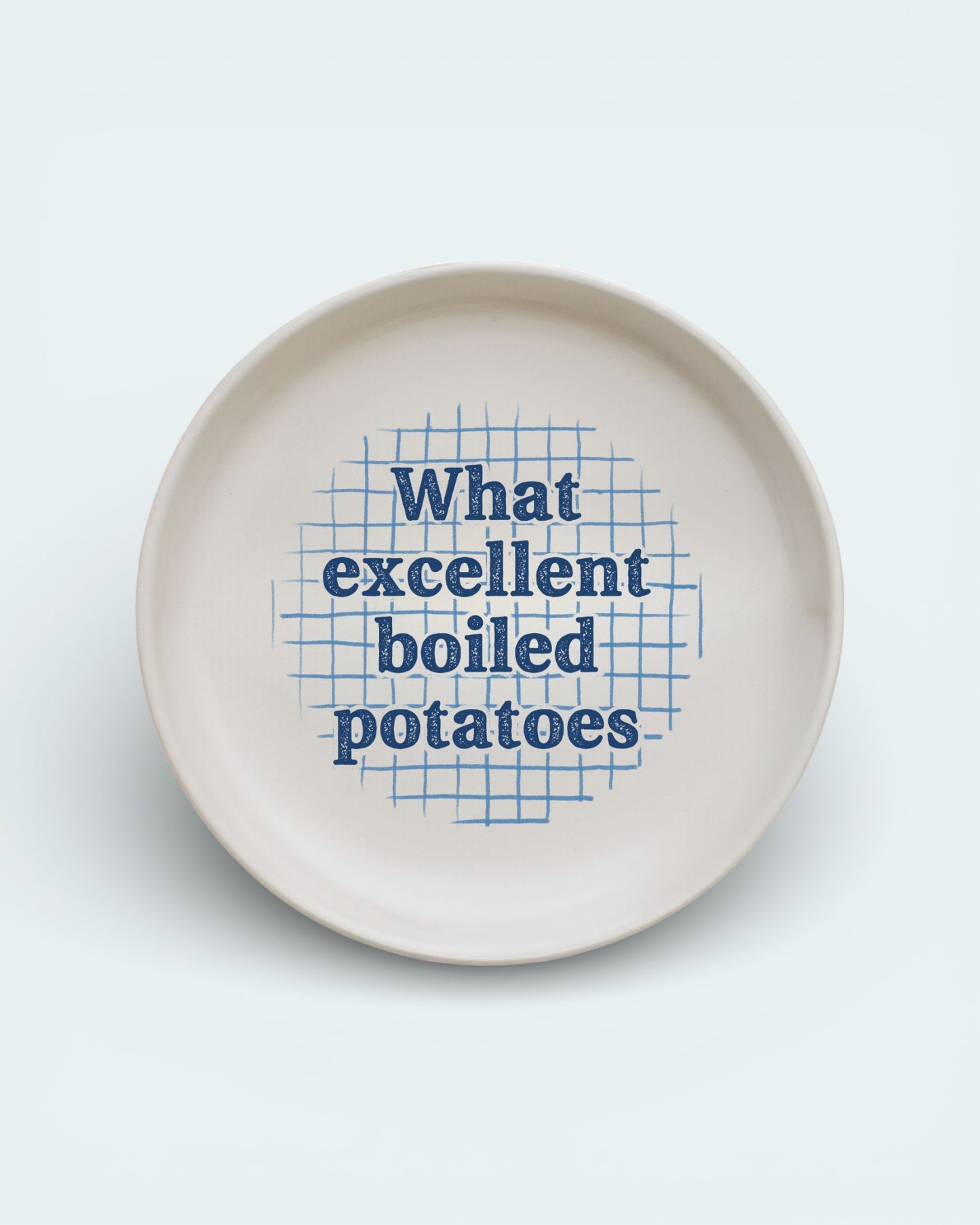 What excellent boiled potatoes ceramic plate
