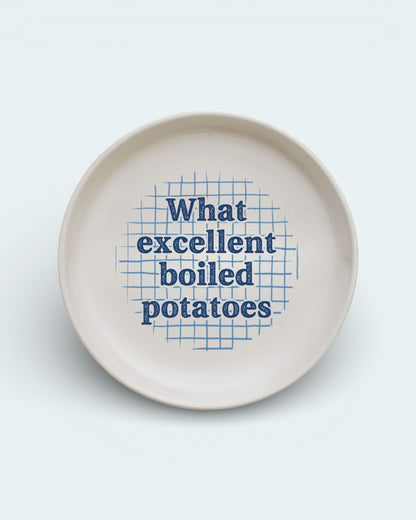 What excellent boiled potatoes ceramic plate