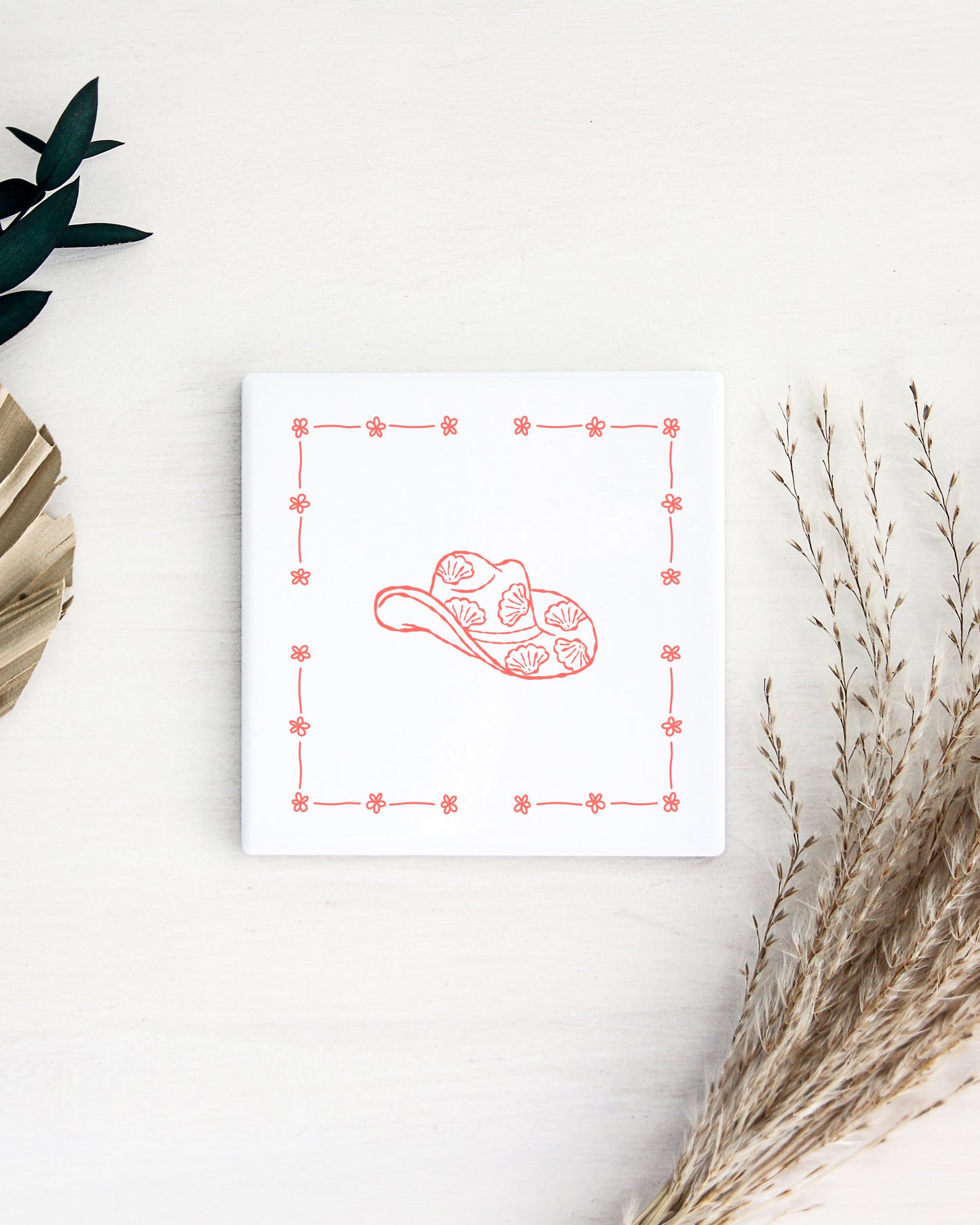 Cowboy Hat Ceramic Coaster