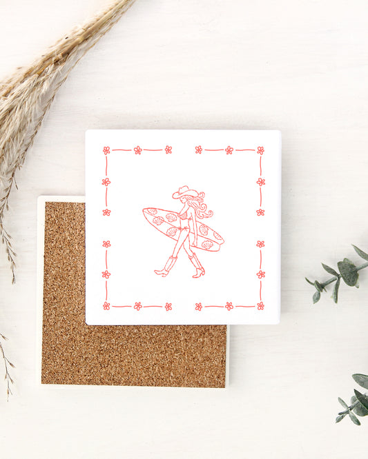 Hang Ten Ceramic Coaster