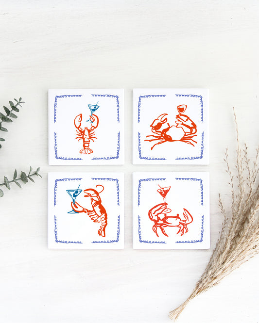 The Seafood Be Boozing Coaster