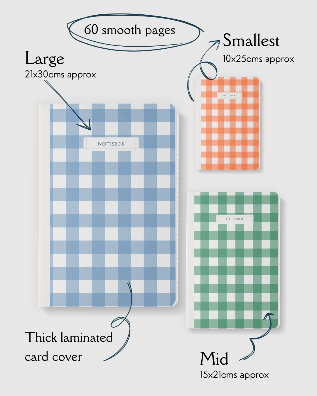 Blue Gingham Exercise Pad - Large