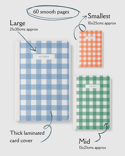 Blue Gingham Exercise Pad - Large