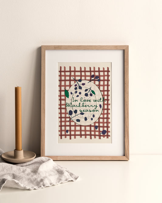 In love with blackberry season A4 Print