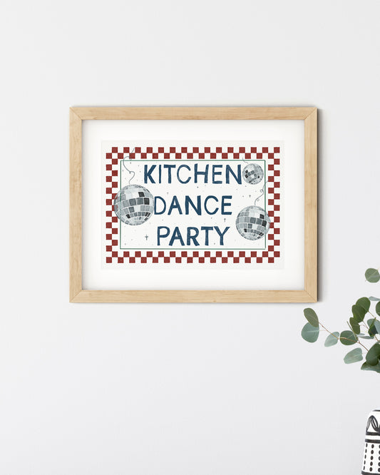 Kitchen Dance Party, A4 Print